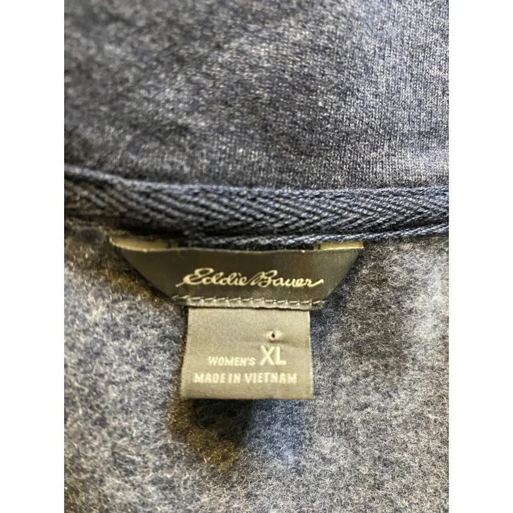 Eddie Baurer 1/4 Zip Camp Fleece Pullover Midnight Heather Size XL - Picture 3 of 4